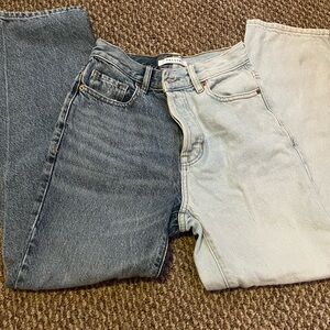 PacSun Two Piece High Waisted Straight Leg Jeans